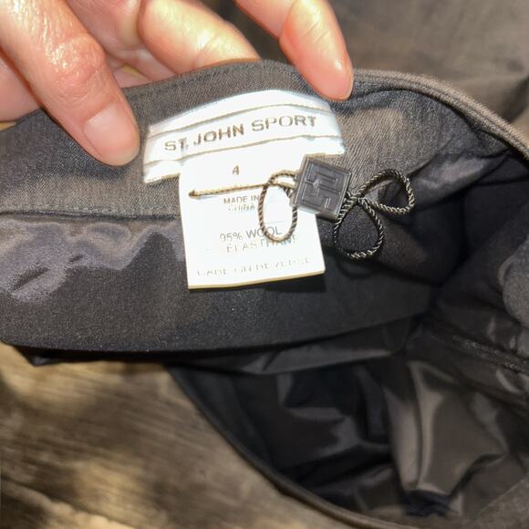 ST. JOHN Sport Wool Blend Midi Skirt Panel Gray Size 4 - Picture 7 of 8